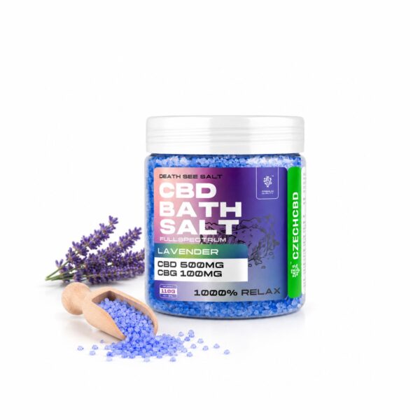 CBD produkty 58 CBD koupelová sůl 500mg s CBG - Levandule 110g