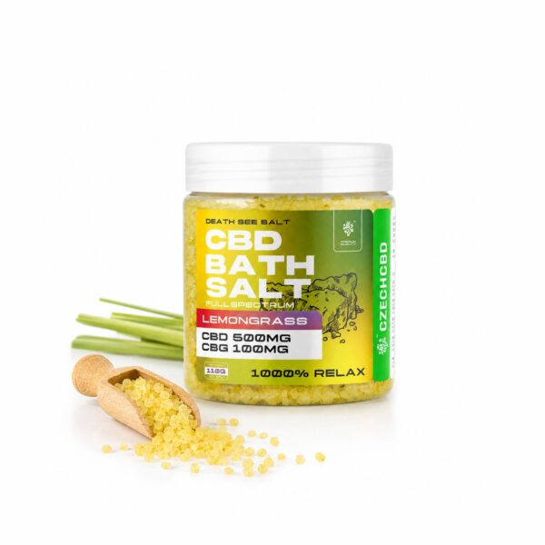 CBD produkty 59 CBD koupelová sůl 500mg s CBG - Citronová tráva 110g