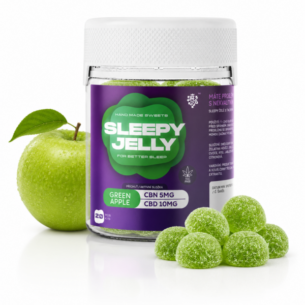 CBN produkty 10 Sleepy Jelly CBN/CBD - zelené jablko 20ks
