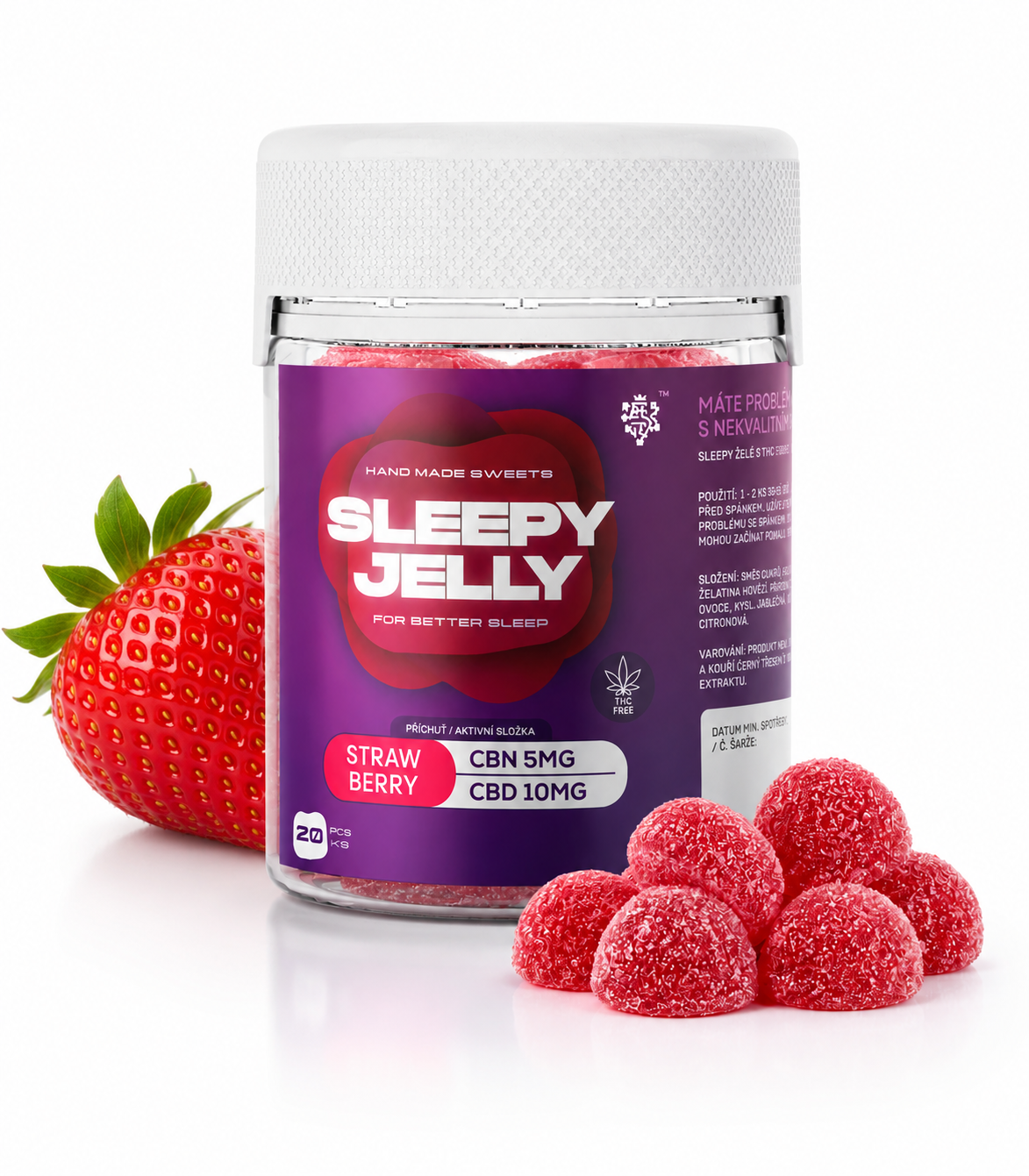Sleepy Jelly CBN/CBD - jahoda 20ks 1 Sleepy Jelly CBN/CBD - jahoda 20ks