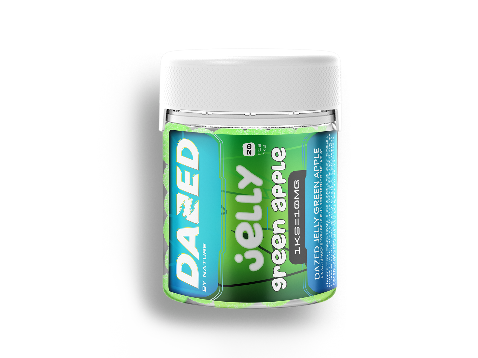 DAZED Jelly 10mg Zelené jablko 20ks 1 DAZED Jelly 10mg Zelené jablko 20ks
