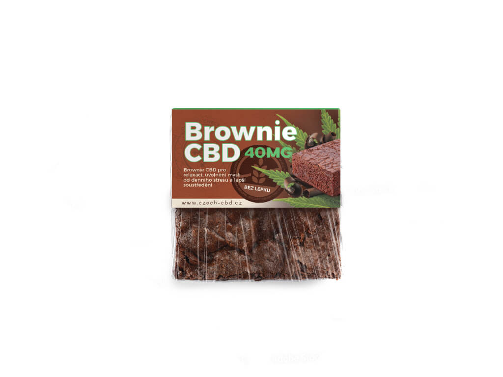 CBD brownie 40mg bezlepkové 1 CBD brownie 40mg bezlepkové