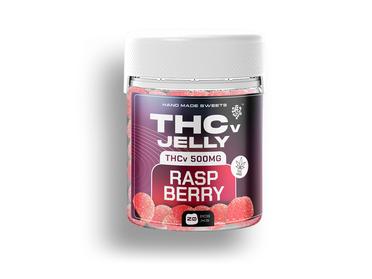 THCv Jelly 25mg Malina 20ks 1 THCv Jelly 25mg Malina 20ks