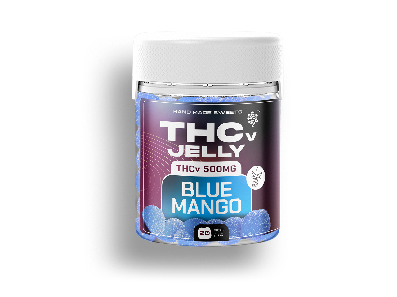 THCv Jelly 25mg Modré Mango 20ks 1 THCv Jelly 25mg Modré Mango 20ks