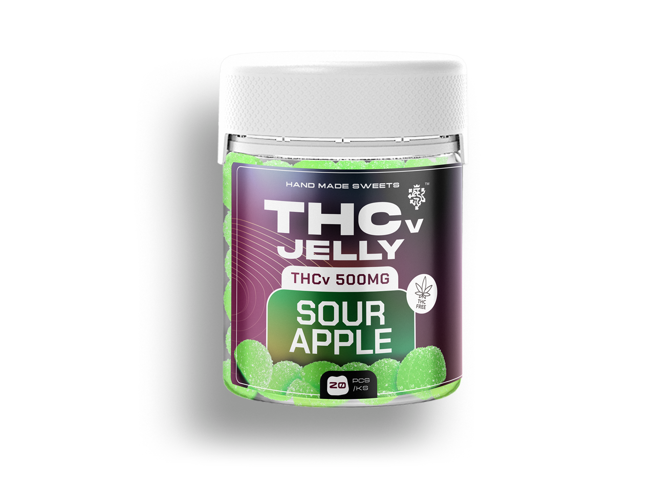 THCv Jelly 25 mg Kyselé Jablko 20ks 1 THCv Jelly 25 mg Kyselé Jablko 20ks
