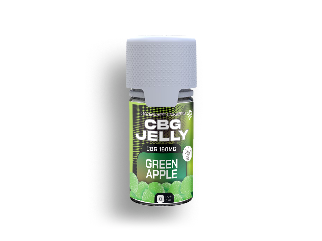 CBG Jelly 20mg Zelené jablko 8ks 1 CBG Jelly 20mg Zelené jablko 8ks