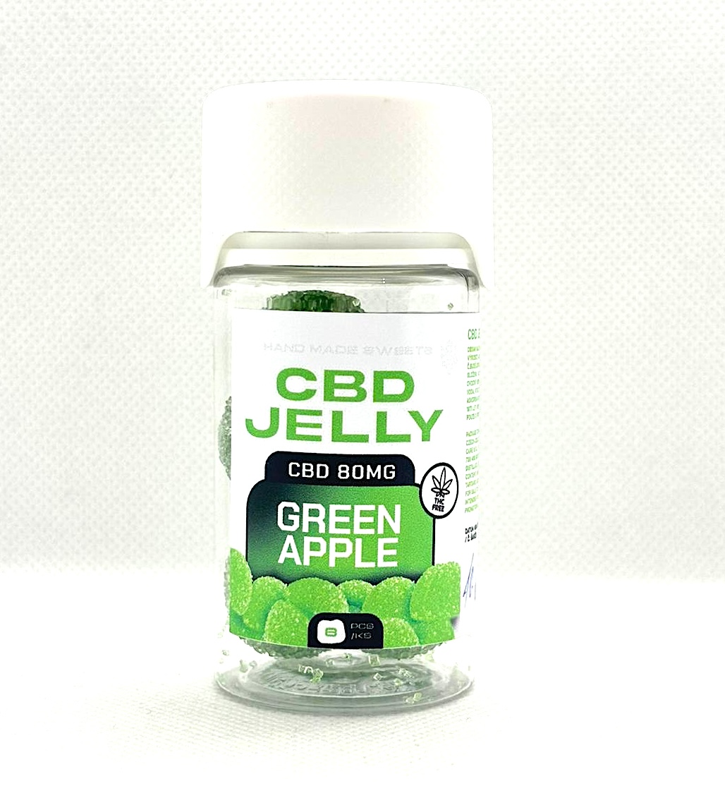 CBD Jelly 10mg - zelené jablko 8ks 1 CBD Jelly 10mg - zelené jablko 8ks