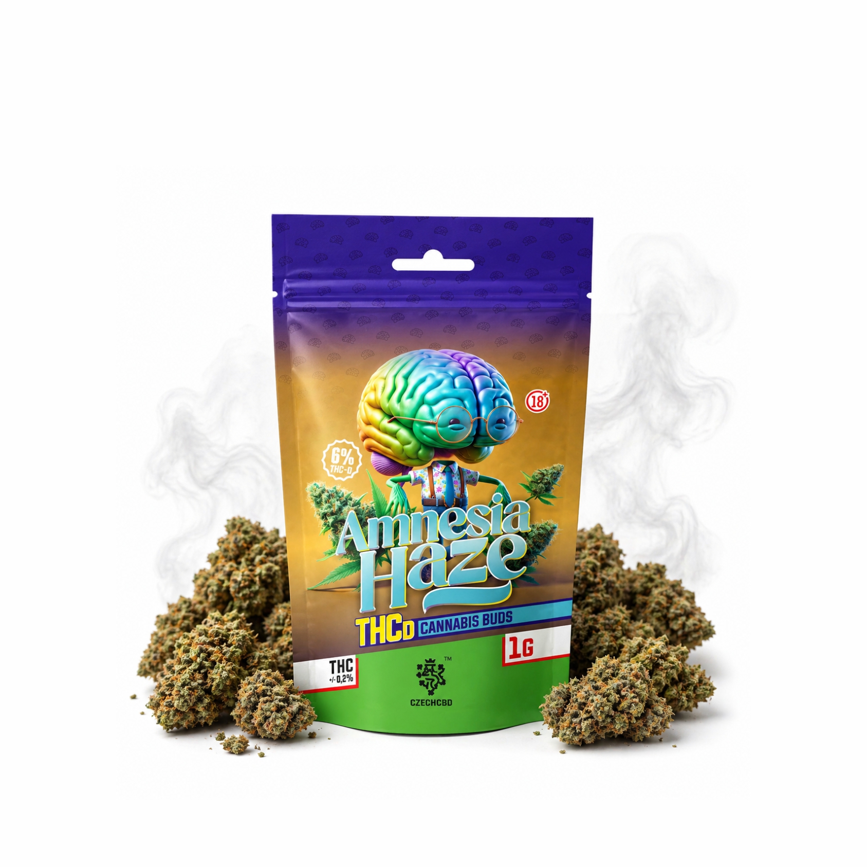 THC-D Amnesia květ konopí Hmotnost: 1g 1 THC-D Amnesia květ konopí Hmotnost: 1g