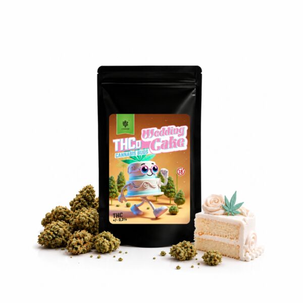 THC-D Wedding Cake květ konopí Hmotnost: 1g