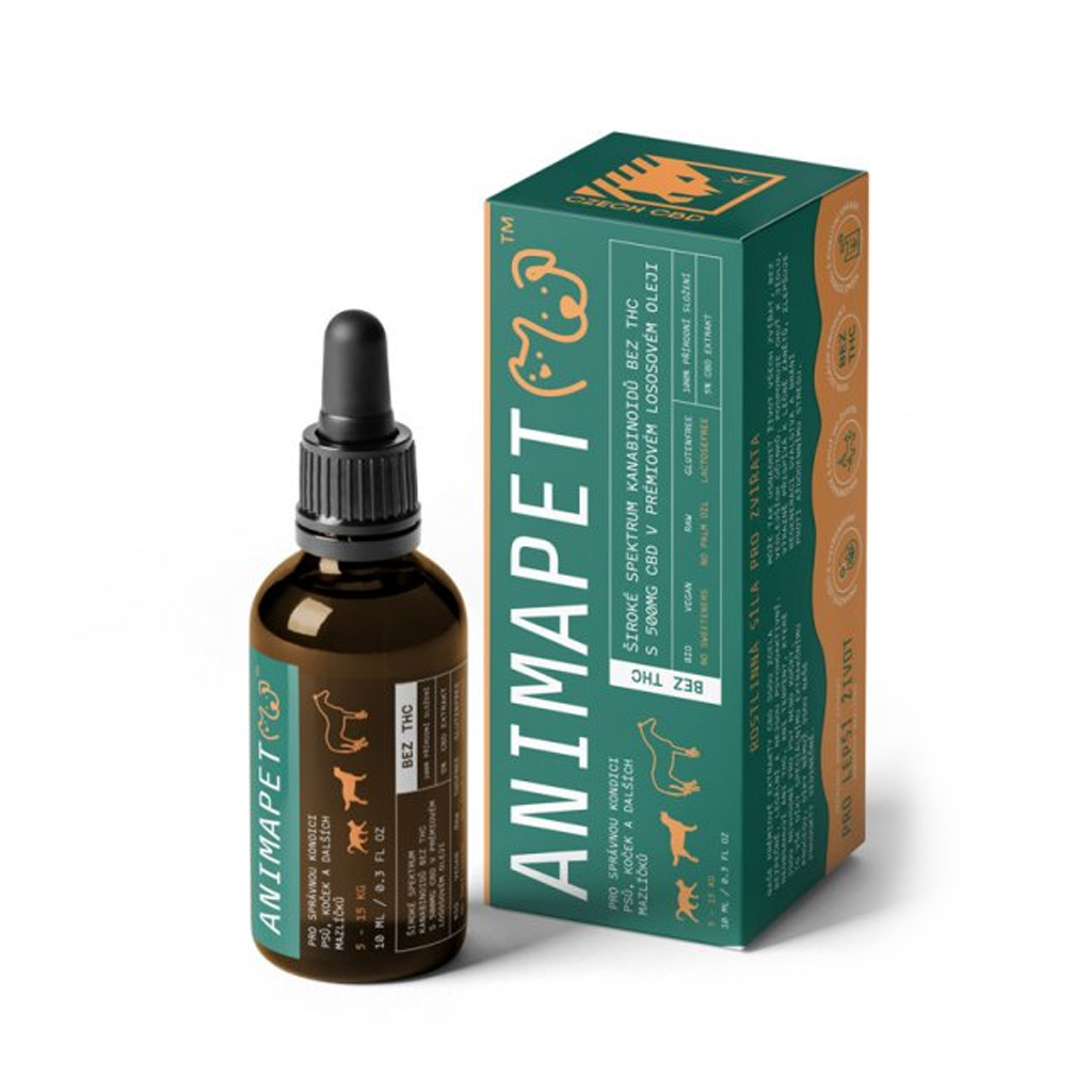 Animapet Lososový olej 5% CBD pro psy 10ml 2 Animapet Lososový olej 5% CBD pro psy 10ml - Obrázek 2