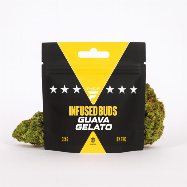 THC-F produkty 14 THC-F Infused Buds Guava Gelato 3,5 g – prémiový konopný květ s THC-F Hmotnost: 3,5g