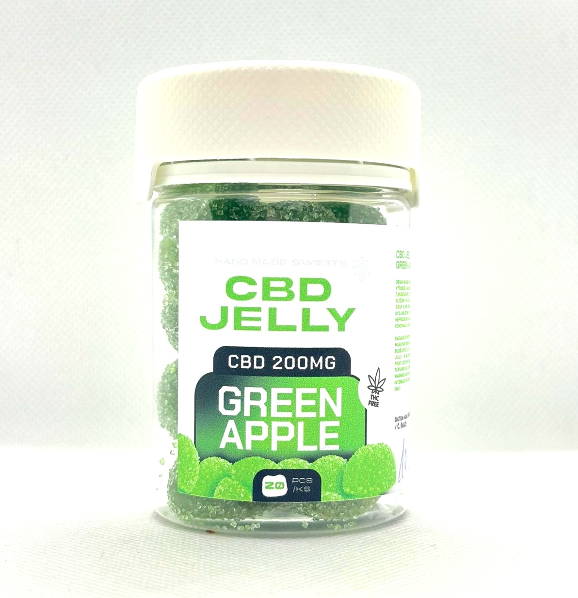 CBD Jelly 10mg - zelené jablko 20ks 1 CBD Jelly 10mg - zelené jablko 20ks